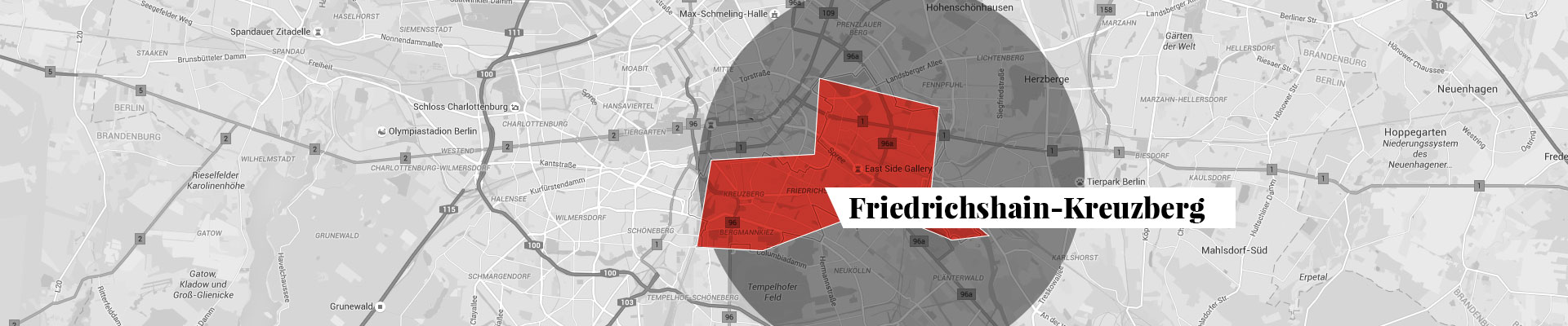Friedrichshain-Kreuzberg Stadtplan
