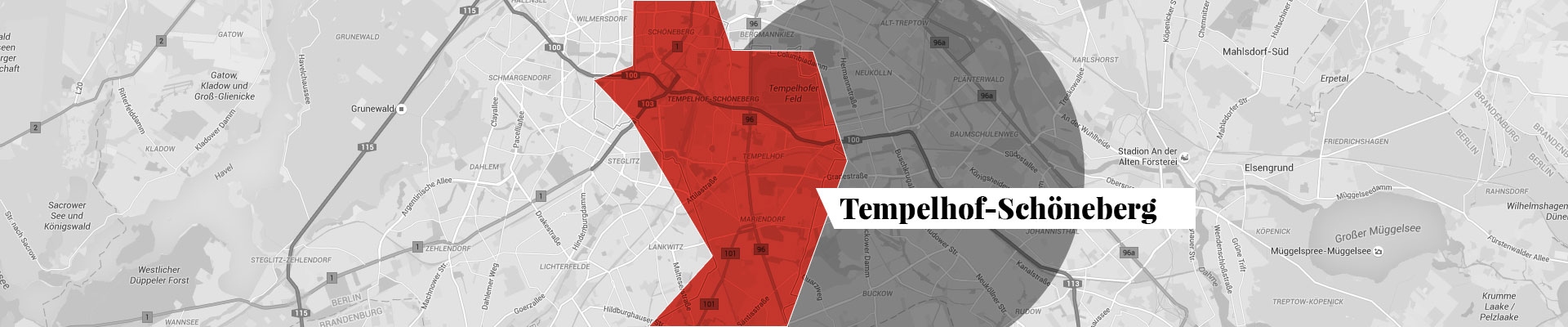 Tempelhof-Schöneberg Stadtplan